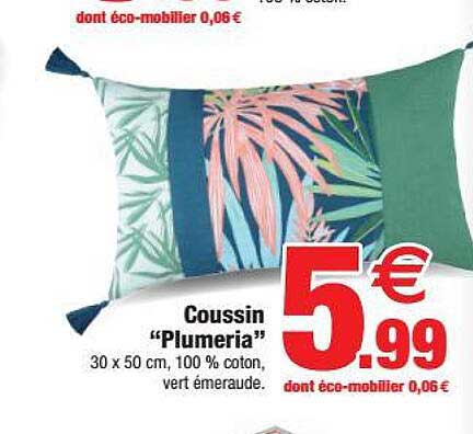 Coussin "plumeria"