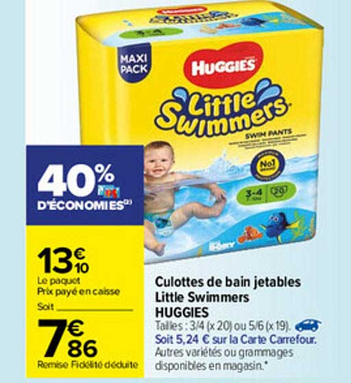 culottes de bain jetables little swimmers huggies