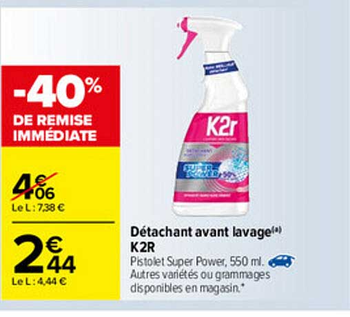 détachant avant lavage k2r