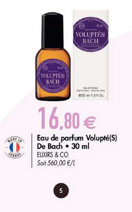 eau de parfum volupté de bach elixirs & co