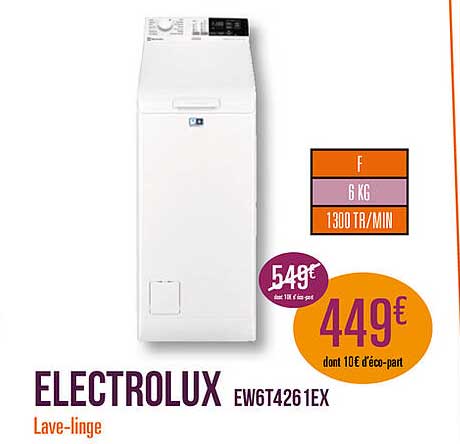 electrolux ew6t4261ex lave-linge