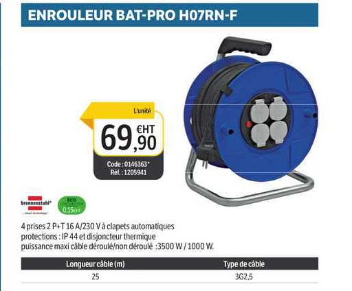 enrouleur bat-pro h07rn-f