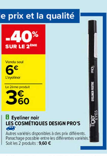 Eyeliner Noir Les Cosmétiques Design Pro's