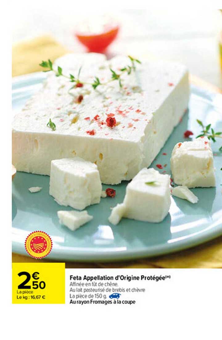 feta appellation d'origine protégée