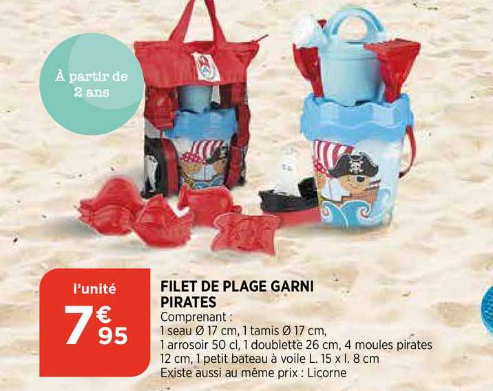 filet de plage garni pirates