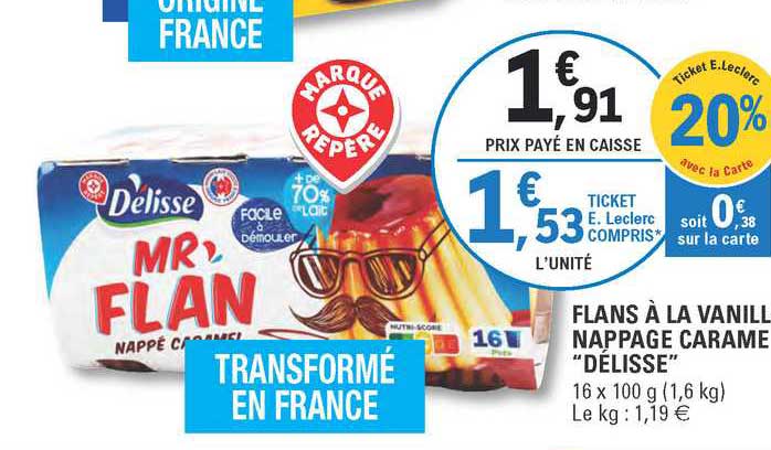 flans à la vanille nappage cerame "délisse"