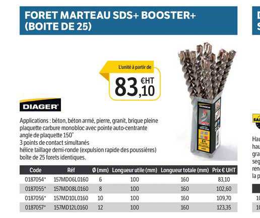 foret marteau sds+ bosster+ diager