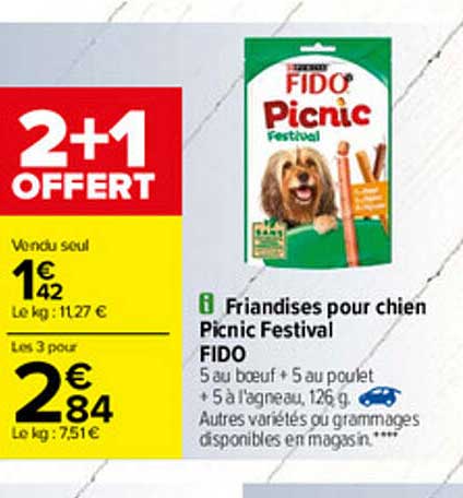 friandises pour chien picnic festival fido