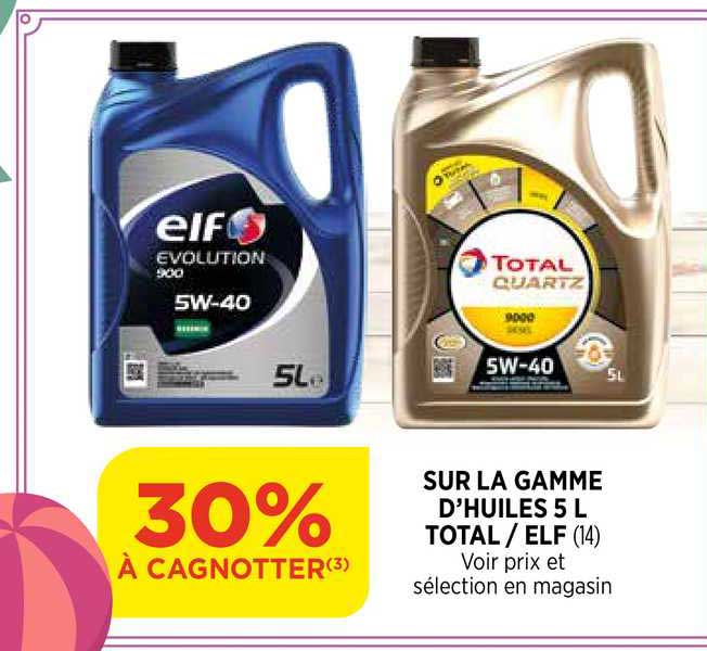 gamme d'huiles 5 l total - elf