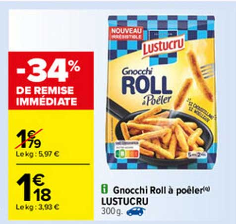 gnocchi roll à poêler lustucru