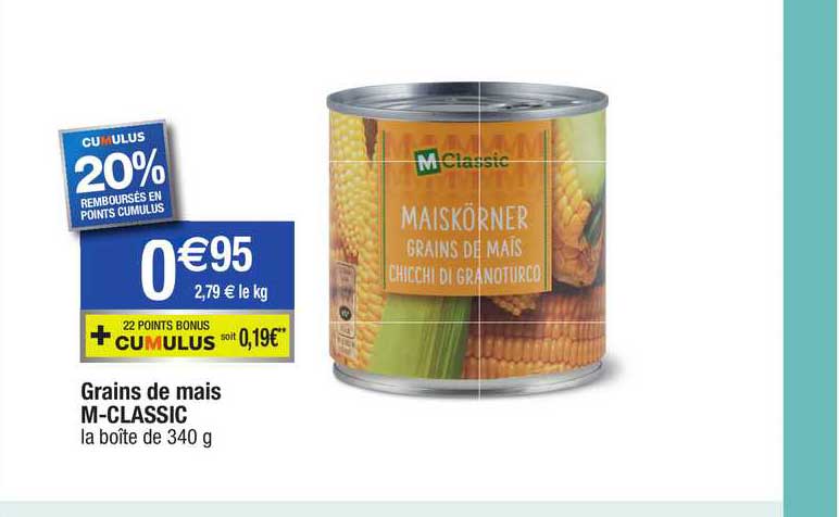 grains de maïs m-classic