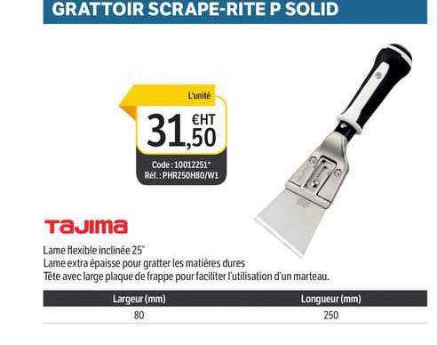 grattoir scrape-rite p solid tajima