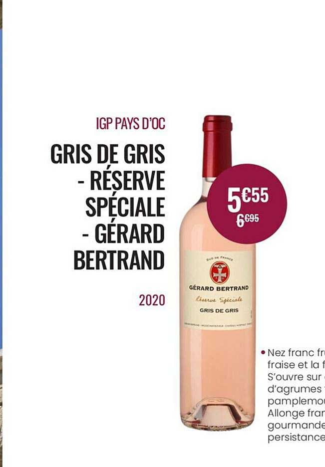 gris de gris -réserve spéciale -gérard bertrand