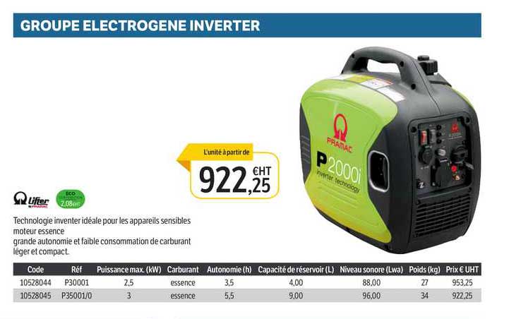 groupe électrogène inverter