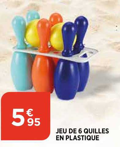 Jeu De 6 Quilles En Plastique