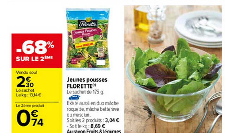 jeunes pousses florette