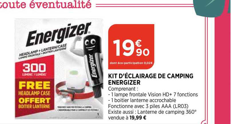 kit d'éclairage de camping energizer
