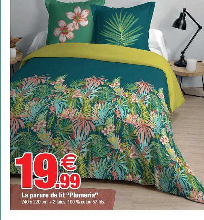 la parure de lit "plumeria"