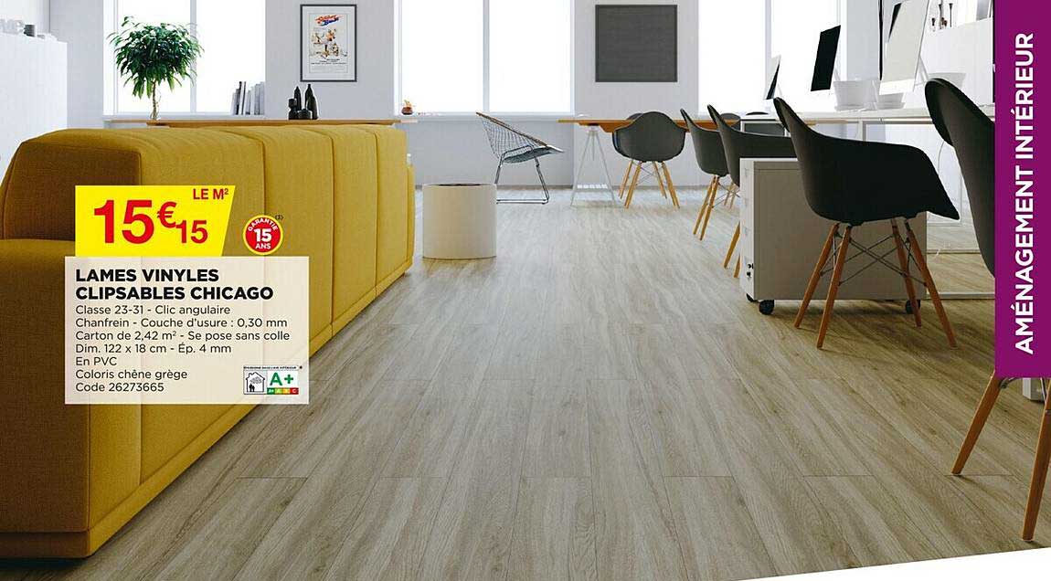 lames vinyles clipsables chicago