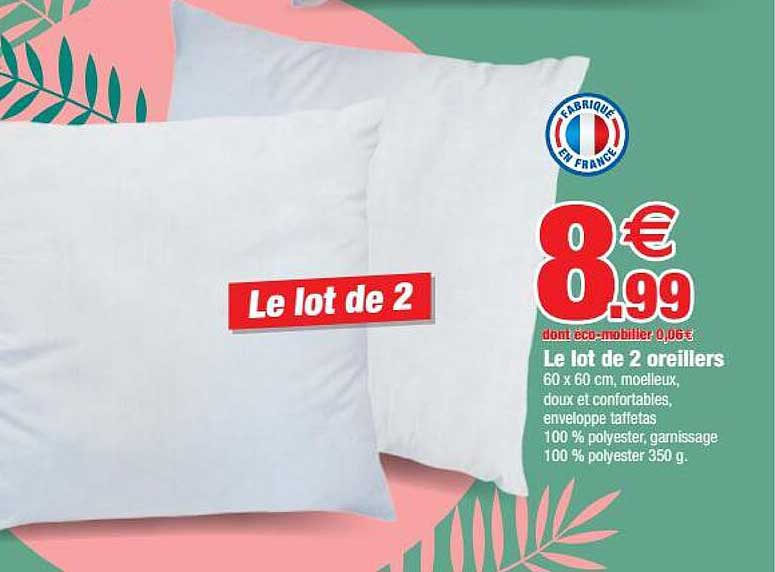 Le Lot De 2 Oreillers