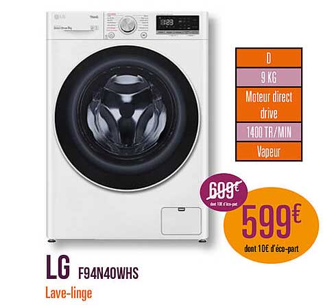 lg f94n40whs lave-linge