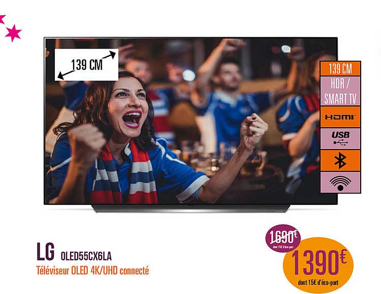 Lg Oled55cx6la Téléviseur Oled 4k-uhd Connecté
