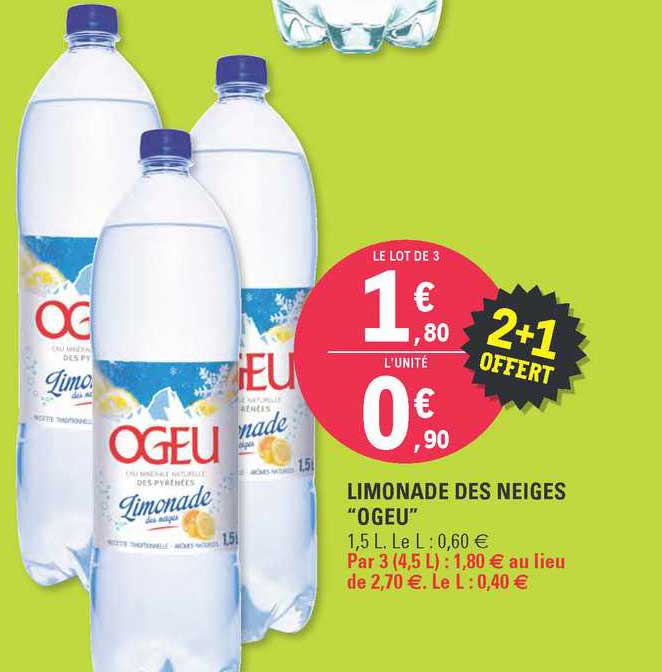 limonade des neiges "ogeu" 2+1 offert