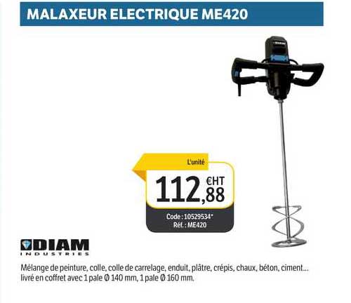 malaxeur électrique me420 diam industries