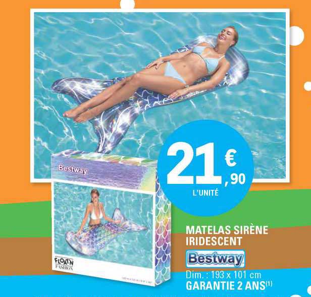 Matelas Sirène Iridescent Bestway