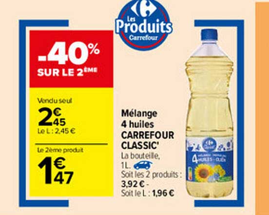 Mélange 4 Huiles Carrefour Classic'