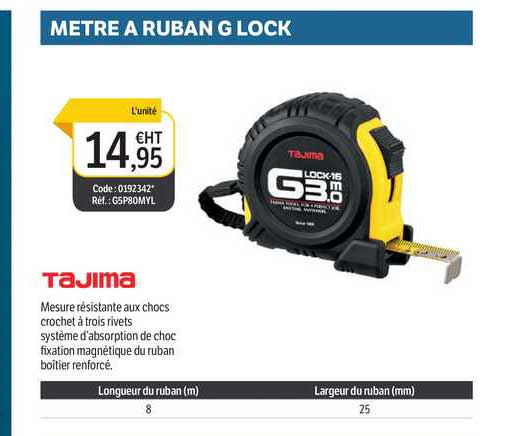 mètre à ruban g lock tajima