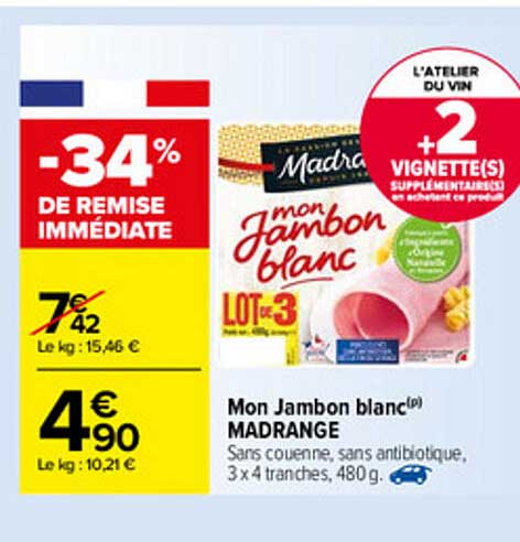 mon jambon blanc madrange