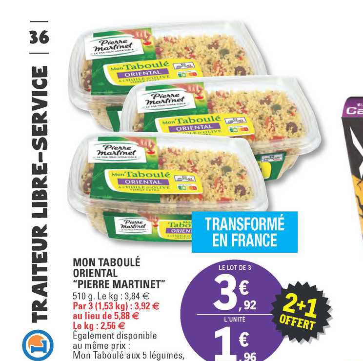 mon taboulé oriental "pierre martinet" 2+1 offert