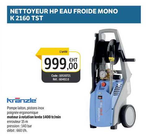 nettoyeur hp eau froide mono k 2160 tst