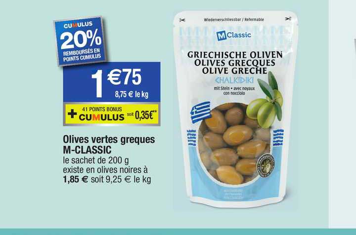 olives vertes greques m-classic