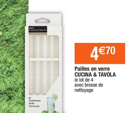 pailles en verre cucina & tacola