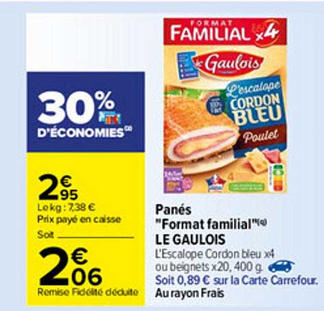 panés "format familial" le gaulois