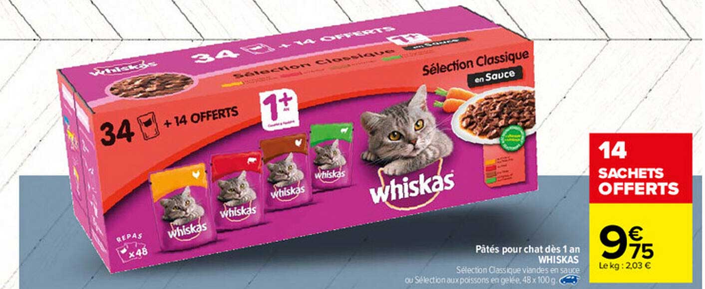 pâtés pour chat dès 1 ans whiskas