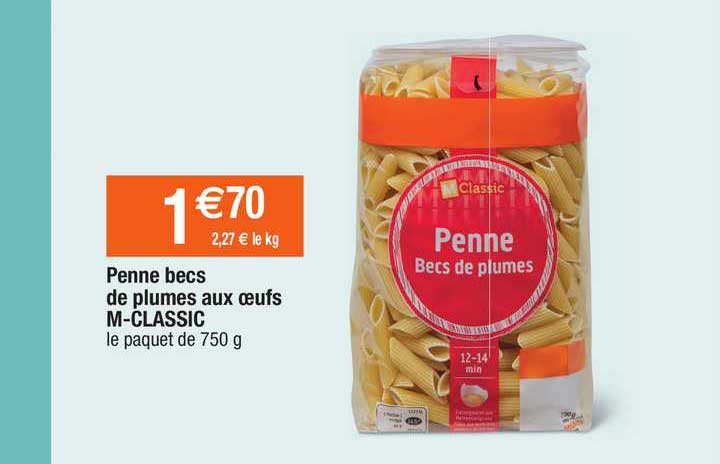 penne becs de plumes aux oeufs m-classic