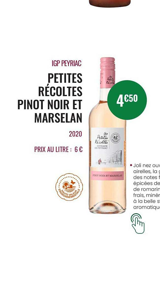 petites recoltes pinot noir et marselan