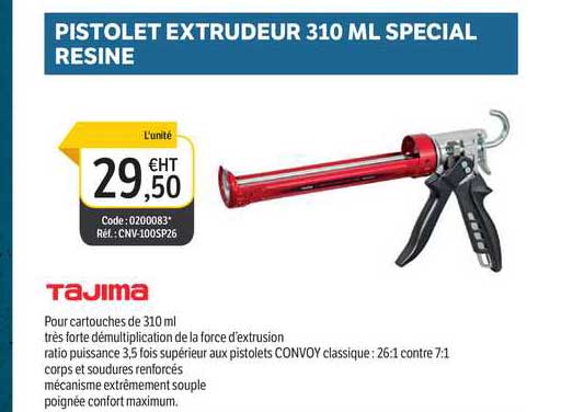 pistolet extrudeur 310 ml spécial résine tajima