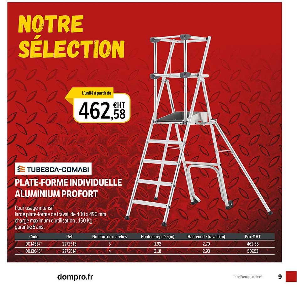 Plate-forme Individuelle Aluminium Profort