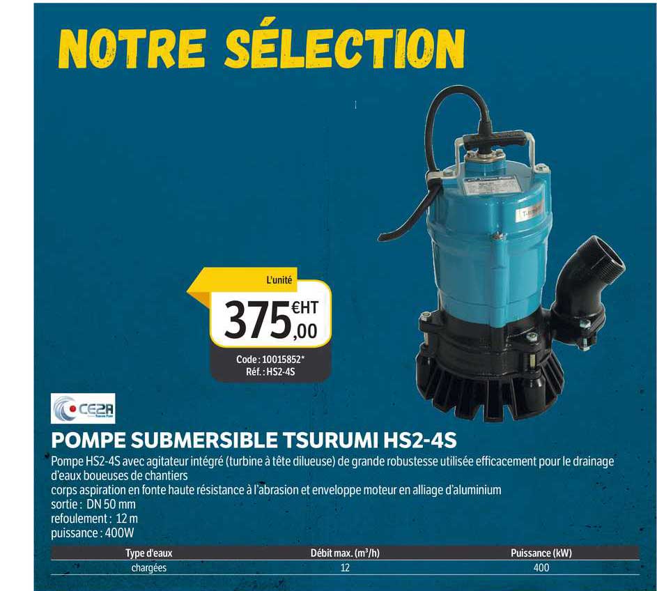 pompe submersible tsurumi hs2-4s