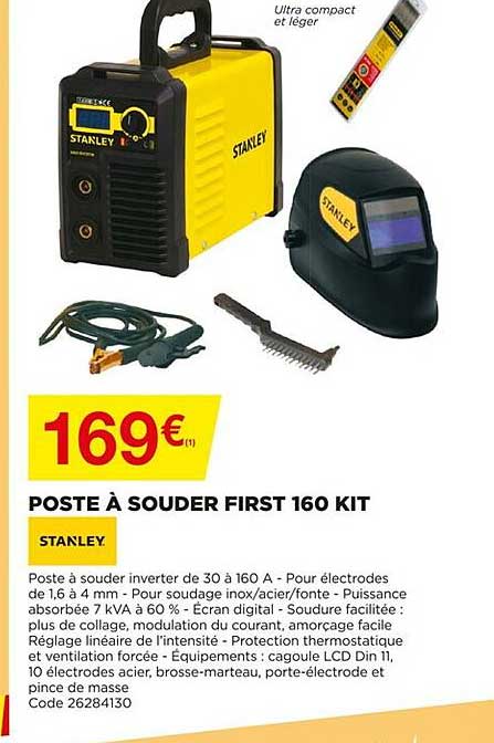 poste à souder first 160 kit stanley