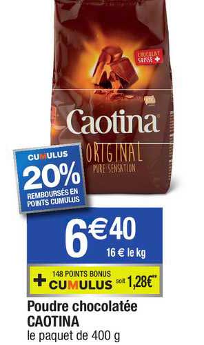poudre chocolatée caotina