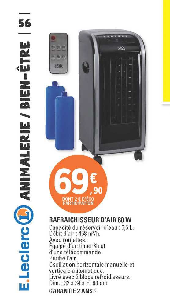 rafraîchisseur d'air 80 w