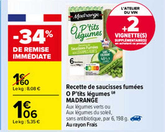 recette de saucisses fumées o p'tits légumes madrange