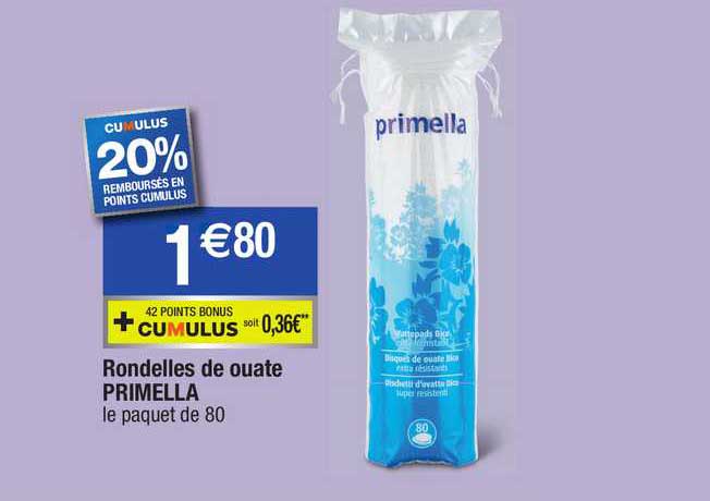 rondelles de ouate primella