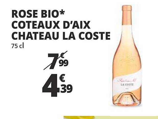 rose bio coteaux d'aix chateau la coste