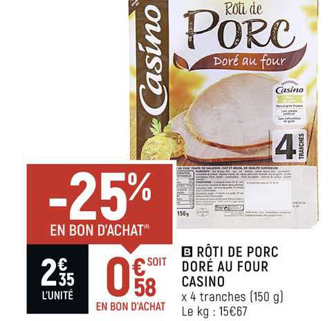 Rôti De Porc Doré Au Four Casino